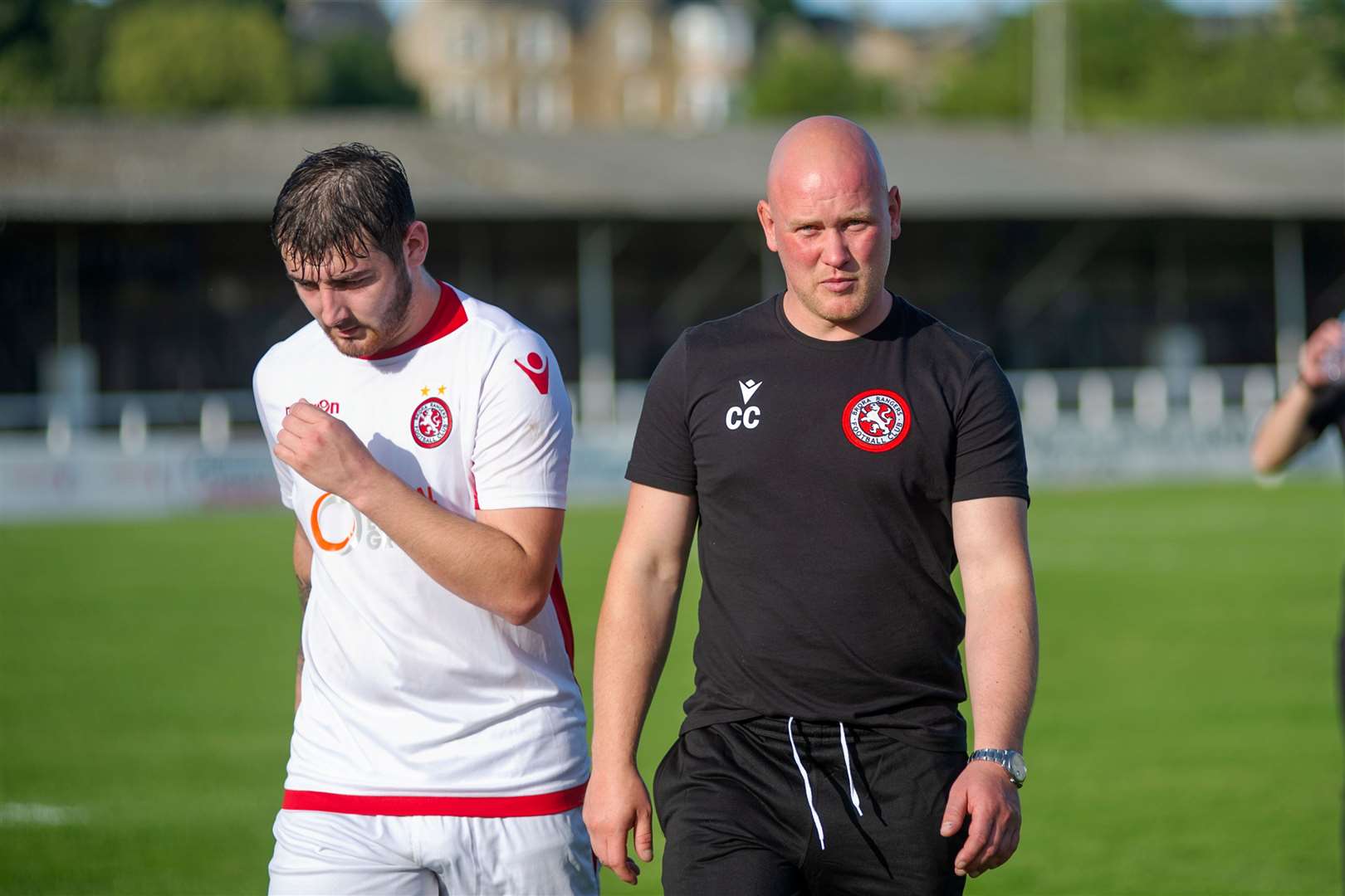 Craig Campbell (right) is the new permanent Brora Rangers manager. Picture: Daniel Forsyth