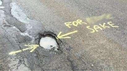 Ullapool pothole with added comment.