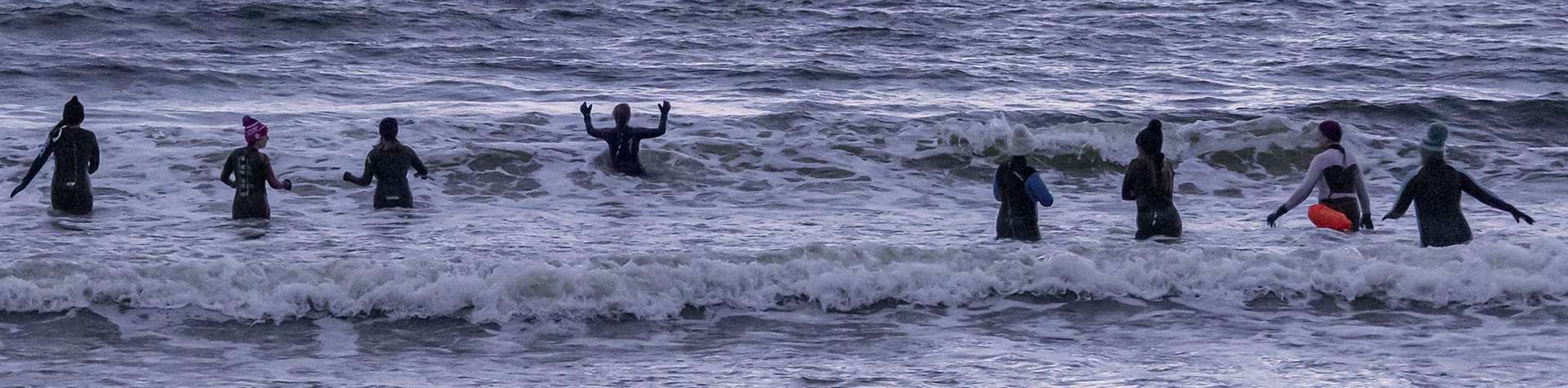 Rhionna Mackay posted an invitation on social media for wild swimmers to join her for a sunrise plunge into the North Sea at Brora beach. Picture: Louise Mackay