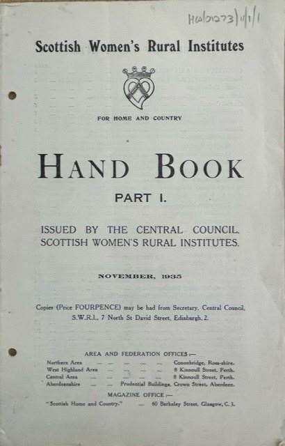 An SWRI handbook dating back to November 1935.