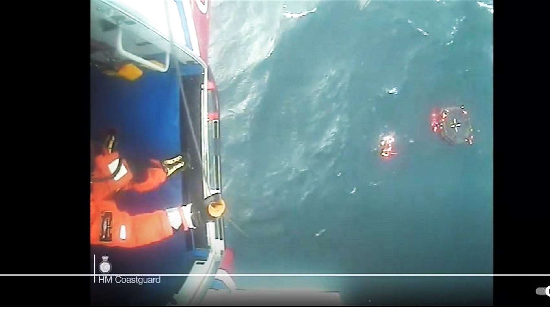 Video still from rescue operation.