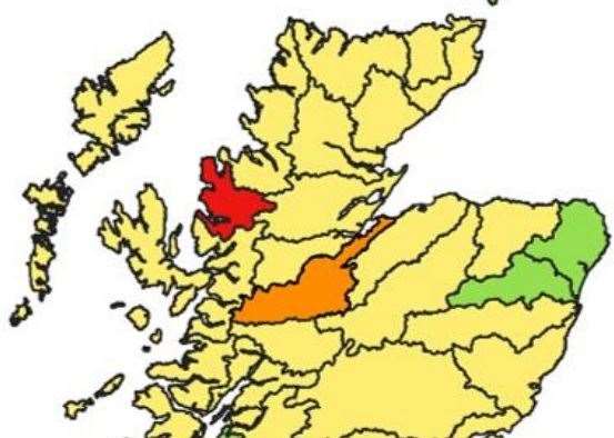 All of the Highlands has been raised to 'alert' level of higher, with part of Wester Ross suffering 'significant' scarcity' and the Ness catchment at 'moderate scarcity'.