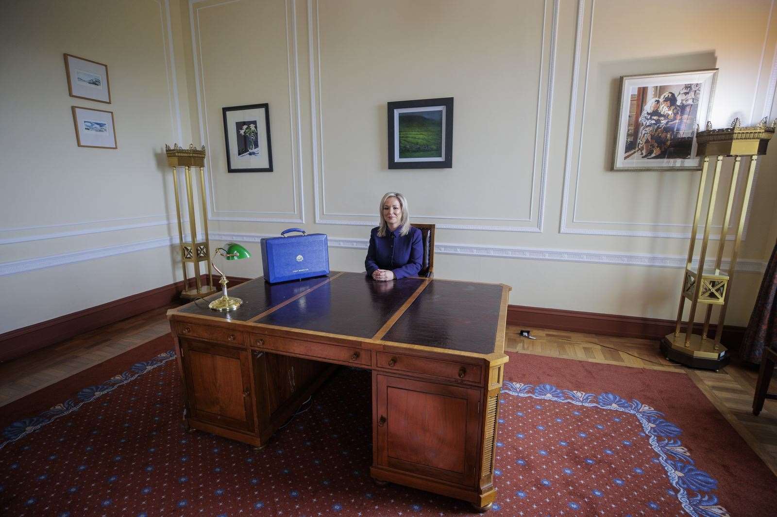 Michelle O’Neill in her new office (Liam McBurney/PA)
