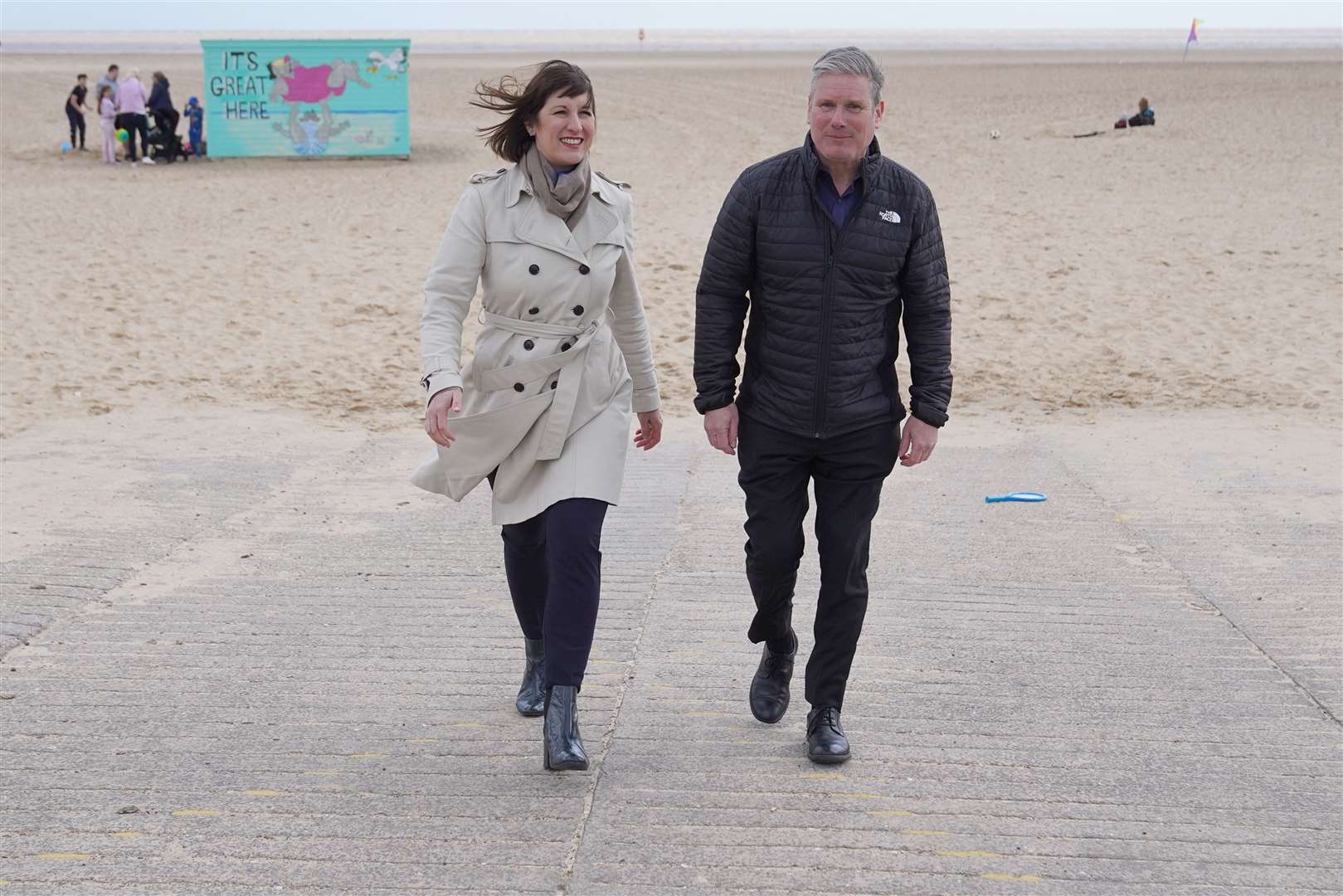 Labour leader Sir Keir Starmer and shadow chancellor Rachel Reeves in Great Yarmouth (Stefan Rousseau/PA)
