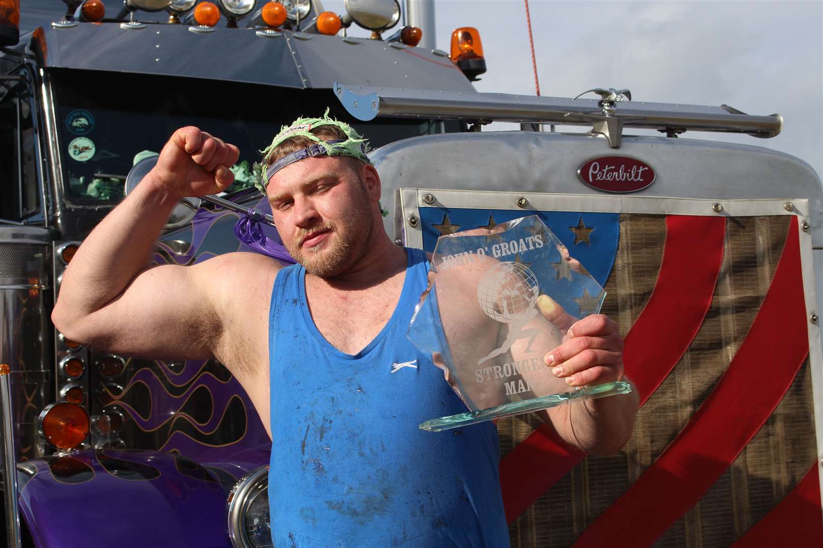 Kevin Macgregor after his win in the 2020 John O’Groats Strongest Man competition, held as a socially distanced event. Picture: Alan Hendry