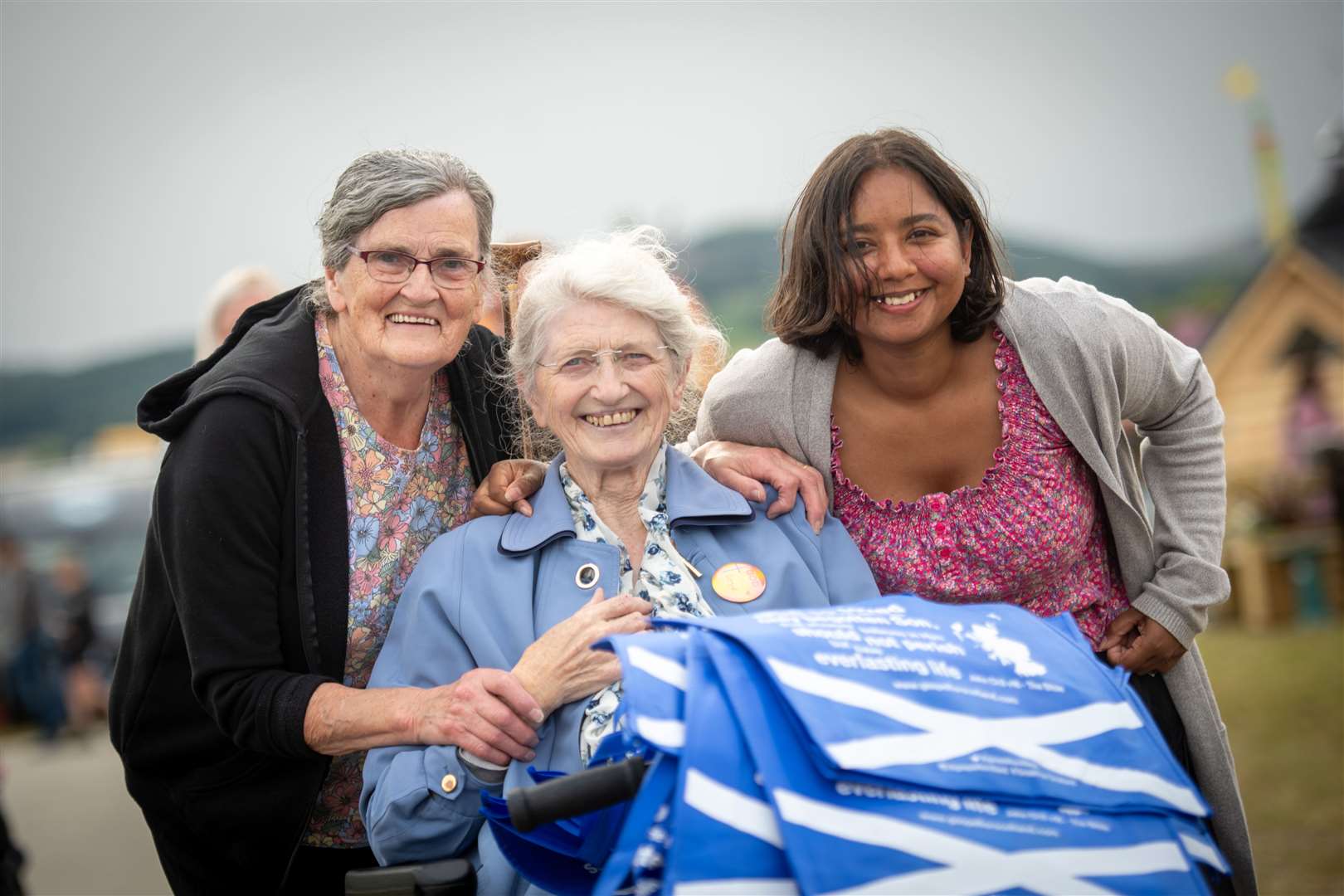Betty Wiper, Helen Munro and Molly Woodit. Picture: Callum Mackay..