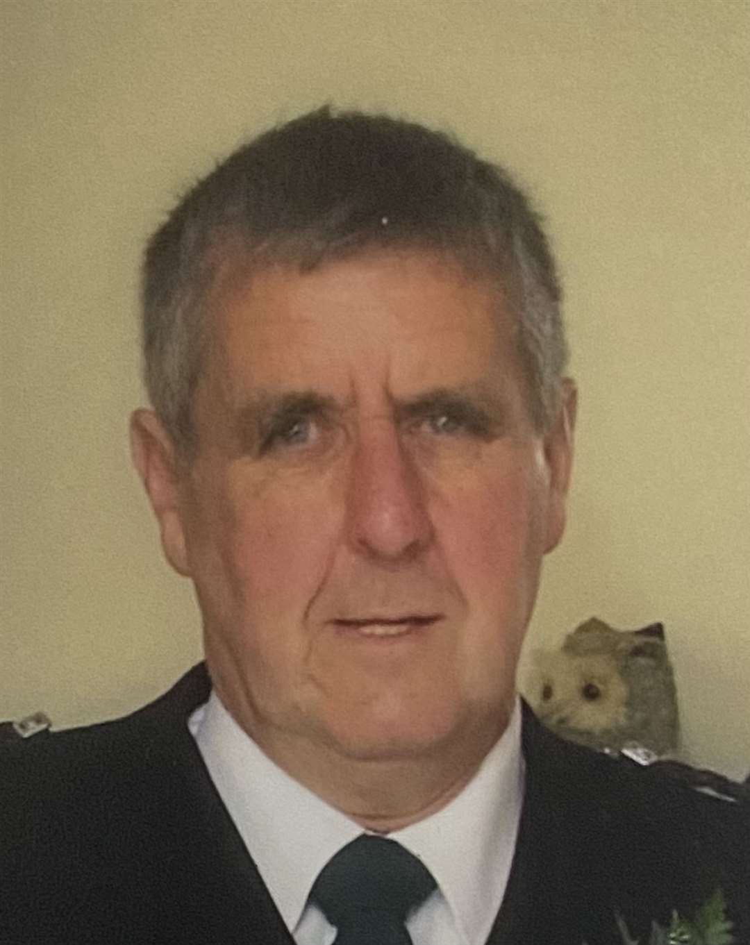 Angus Ross died after being struck by a motorcycle on the A836 near Invershin.