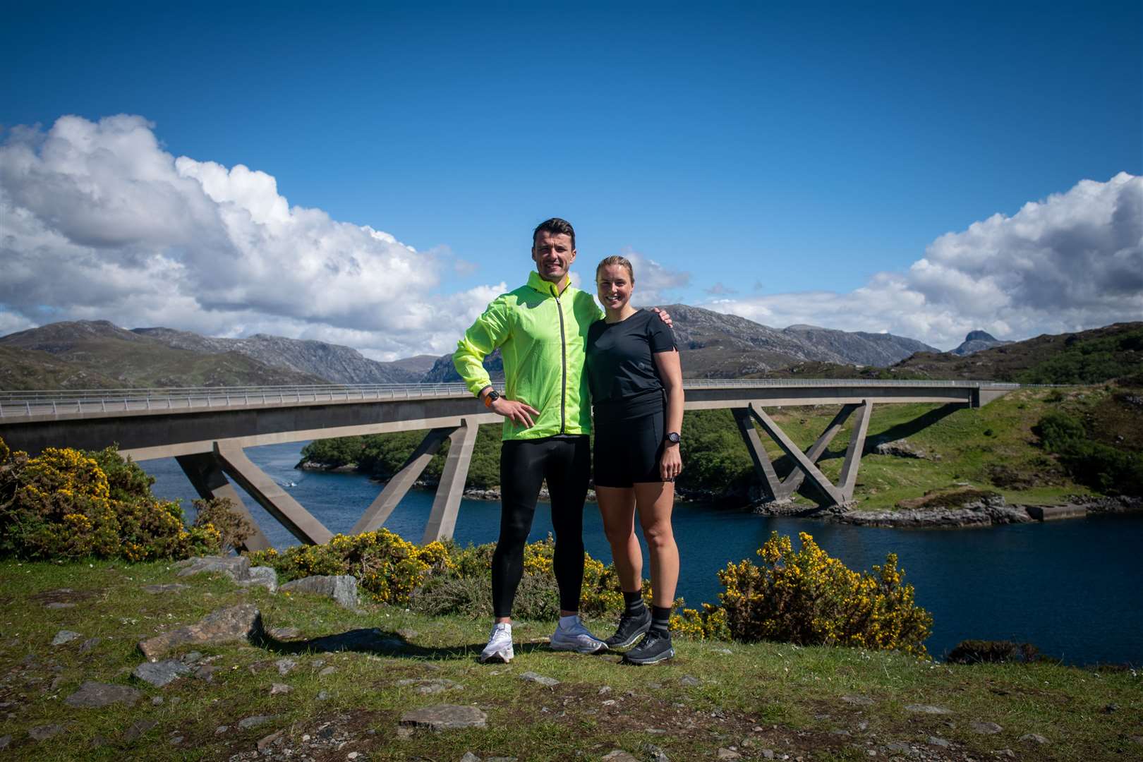 Steven Mackay and Seana Forbes take a pit stop to admire the view. Picture: Callum Mackay