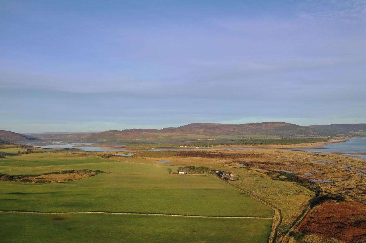 The sweeping Coul Links vista. The planned eco lodge-style hotel would be partly powered through solar panels and a scheme set up to offset air travel carbon emissions of oversea visitors where appropriate. Native tree planting is also being proposed.