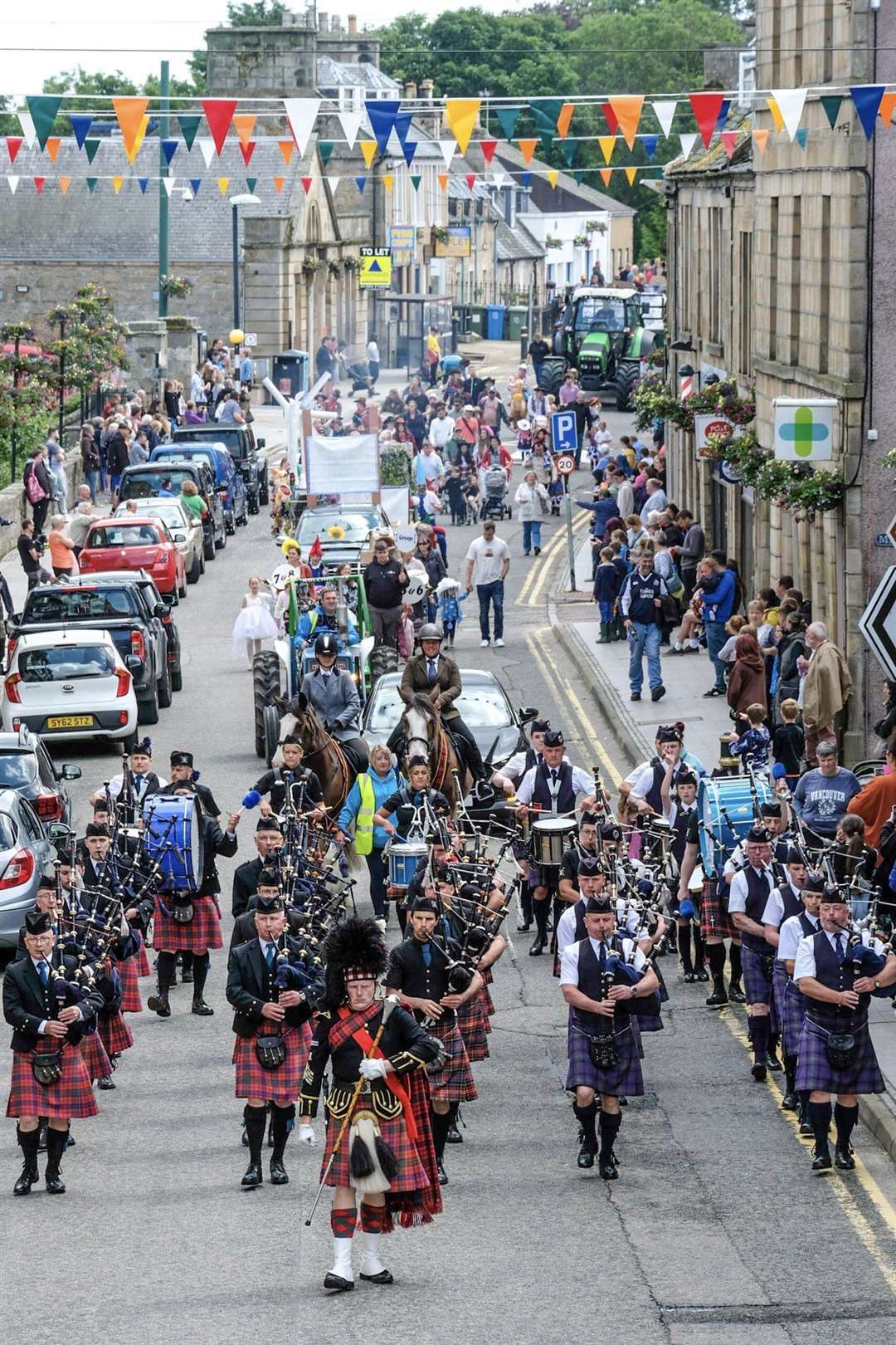 An impressive parade during Tain Gala. Picture: Mark Janes