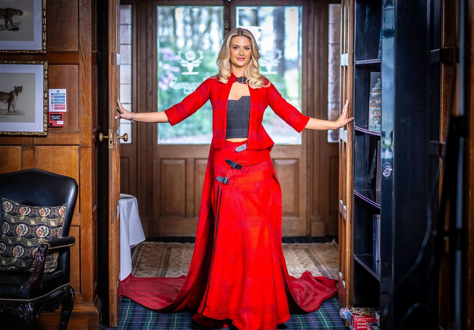 Chelsie Allison during her photoshoot at Kincraig Castle Hotel. Picture: Andy Barr Photography