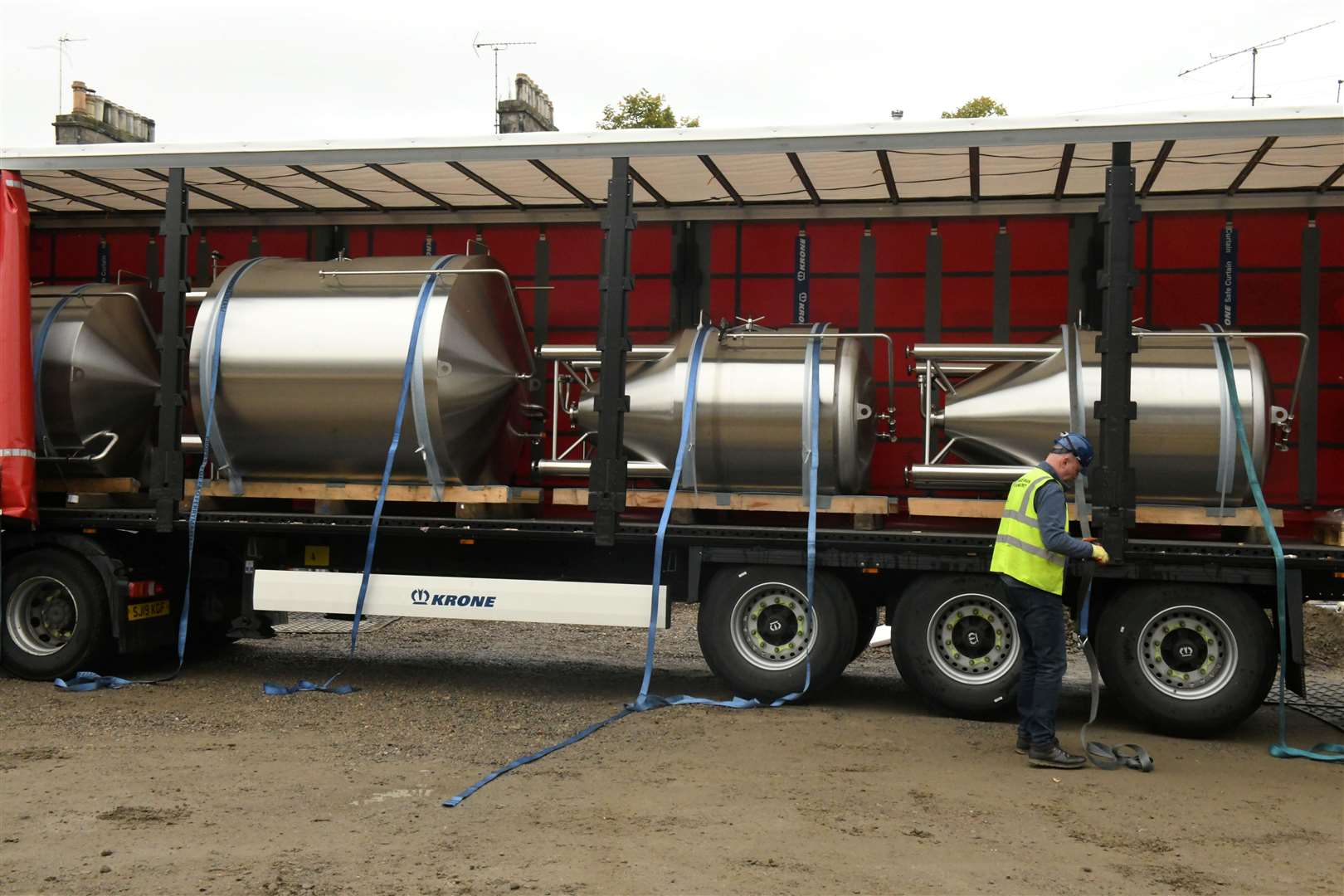 Hot and cold liquor tanks, and beer fermentation and conditioning units. Picture: James Mackenzie.
