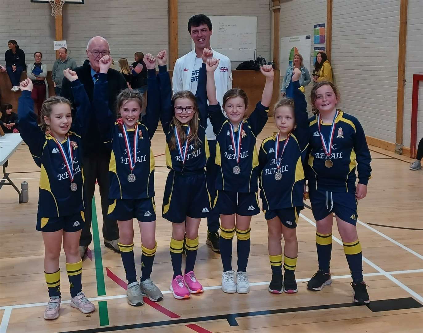 The Golspie girls' team who came second in the Big Schools category.