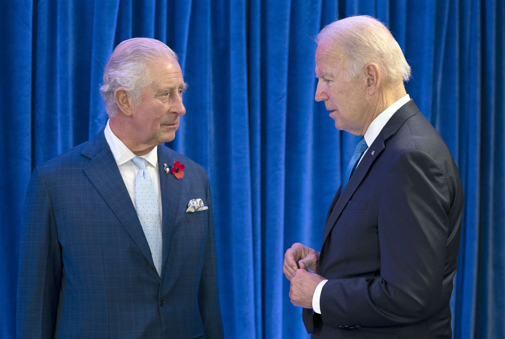The then Prince of Wales – now King Charles III – with US President Joe Biden during the Cop26 summit in Glasgow last November (Jane Barlow/PA)