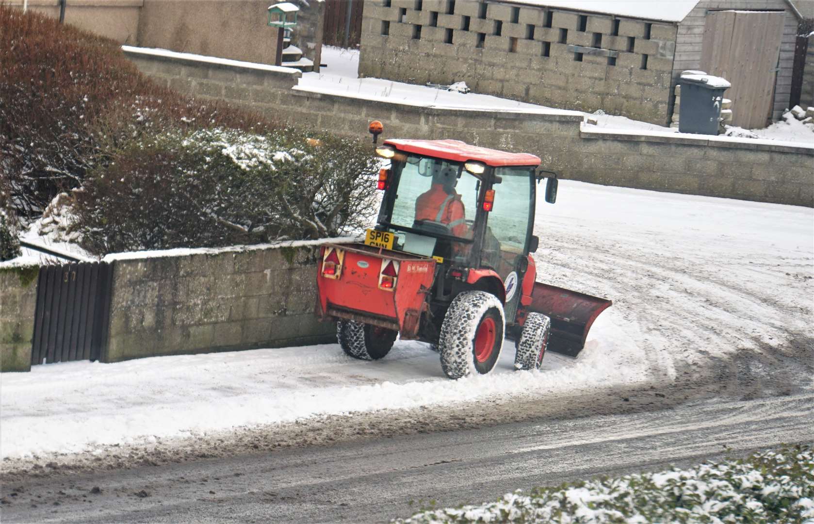 Snow clearing in the Far North last February. Picture: DGS