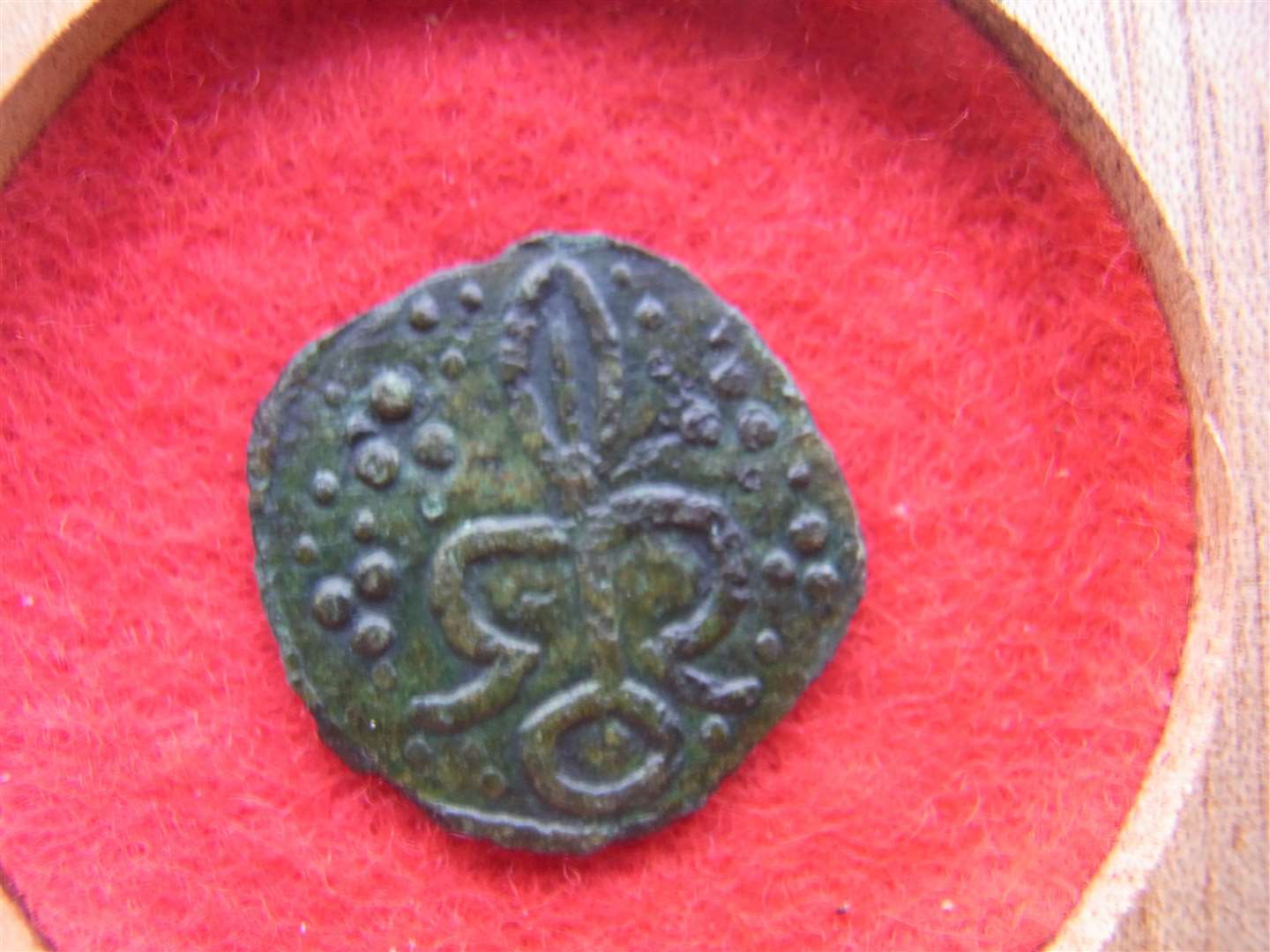 One of Mr Gallon’s favourite finds is this 13th century banker’s token from medieval Florence.