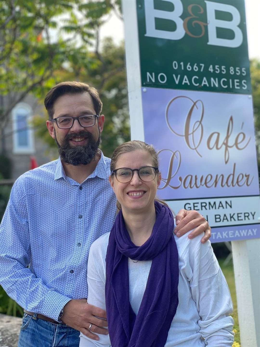 Andreas and Anika Schulz of the Cafe Lavender in Nairn.
