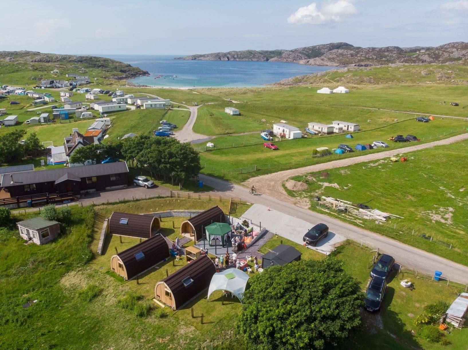 The site at Achmelvich is one of two run by NC500 Pods.