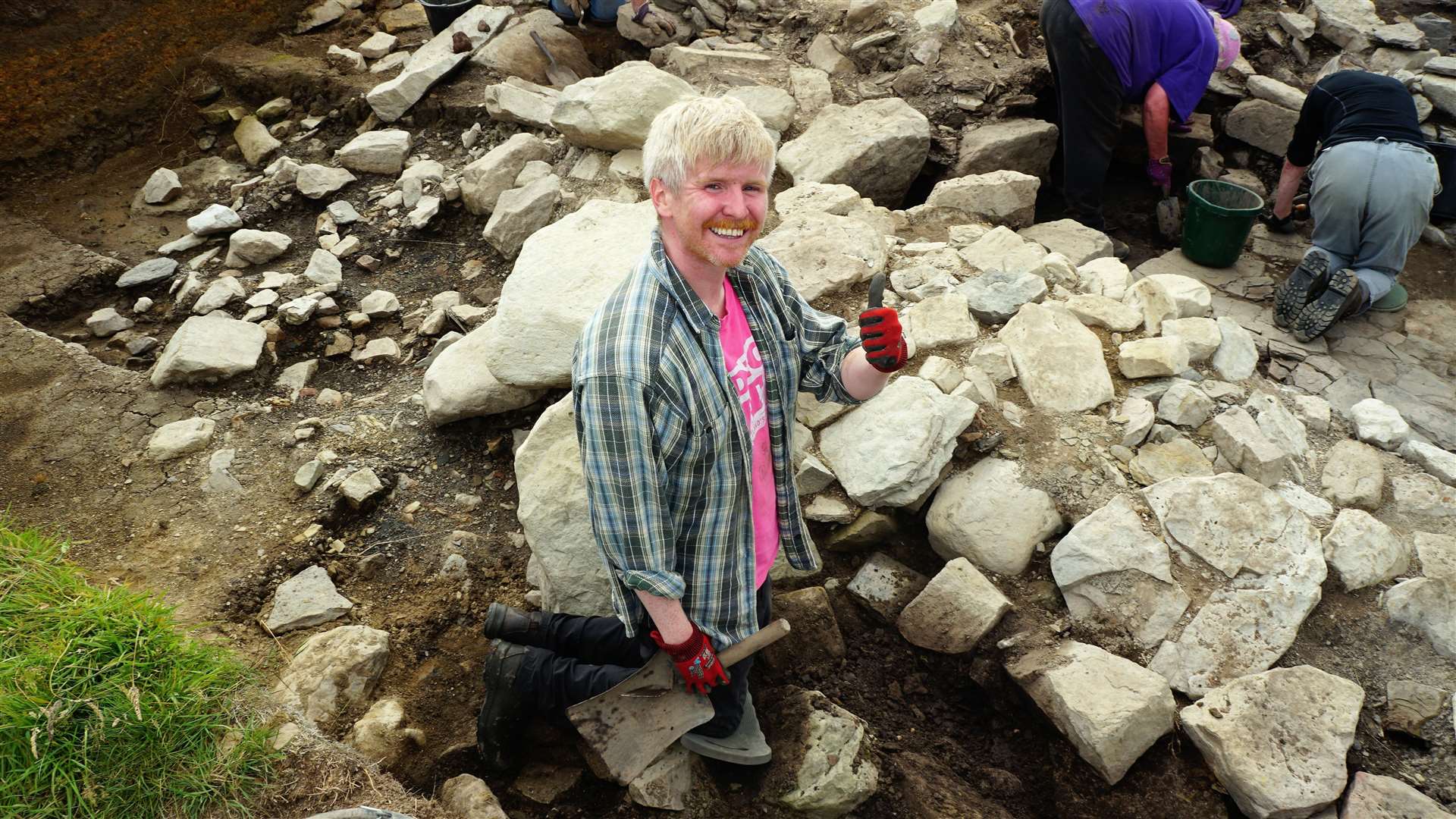 Ken McElroy – seen here at an archaeological dig at Swartigill. Picture: DGS