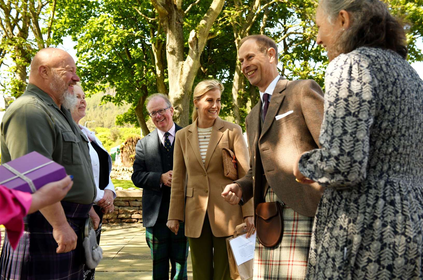 Local chocolatiers Gunther and Heather Vonck presented the Duke and Duchess of Edinburgh with Highland whisky, gin, liqueur and fruit chocolates, all hand made in Golspie. Picture: James MacKenzie