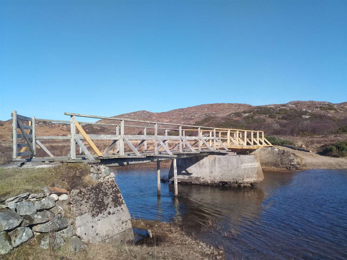 Cnoc nan Each Bridge, Glencanisp, after its upgrade. Picture: Boyd Alexander/Scottish Wildlife Trust