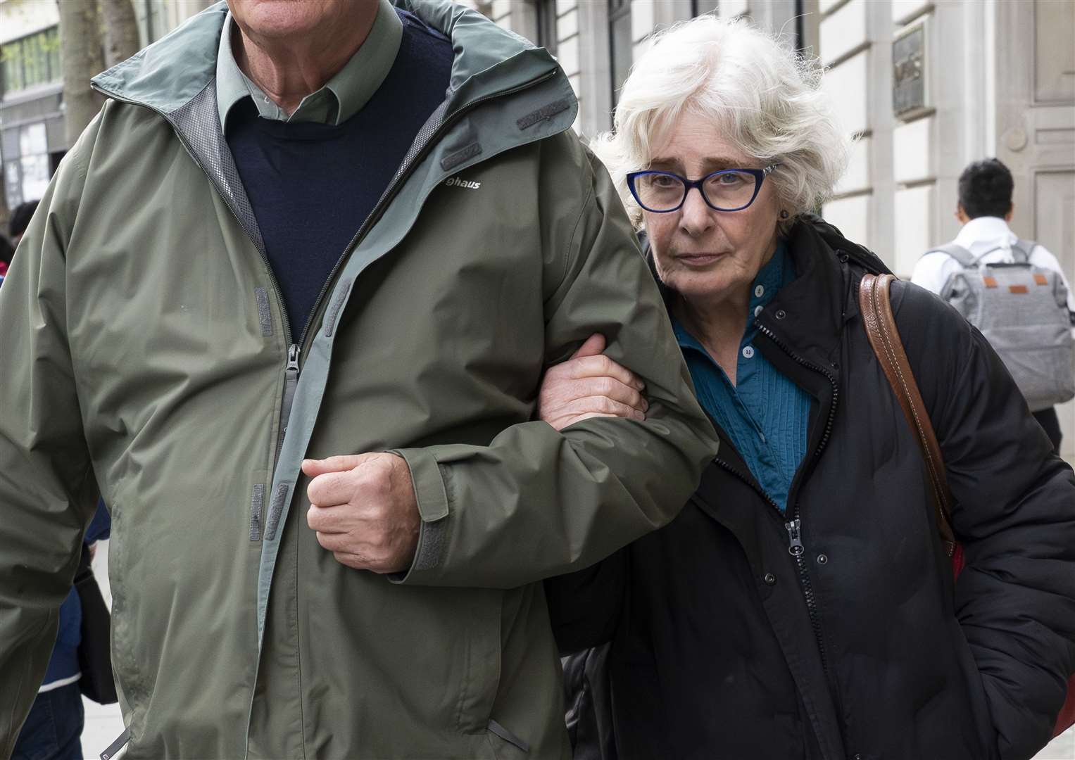 Susan Crichton, former company secretary and general counsel of Post Office Ltd, leaves after giving evidence to the inquiry at Aldwych House, central London (Jeff Moore/PA)
