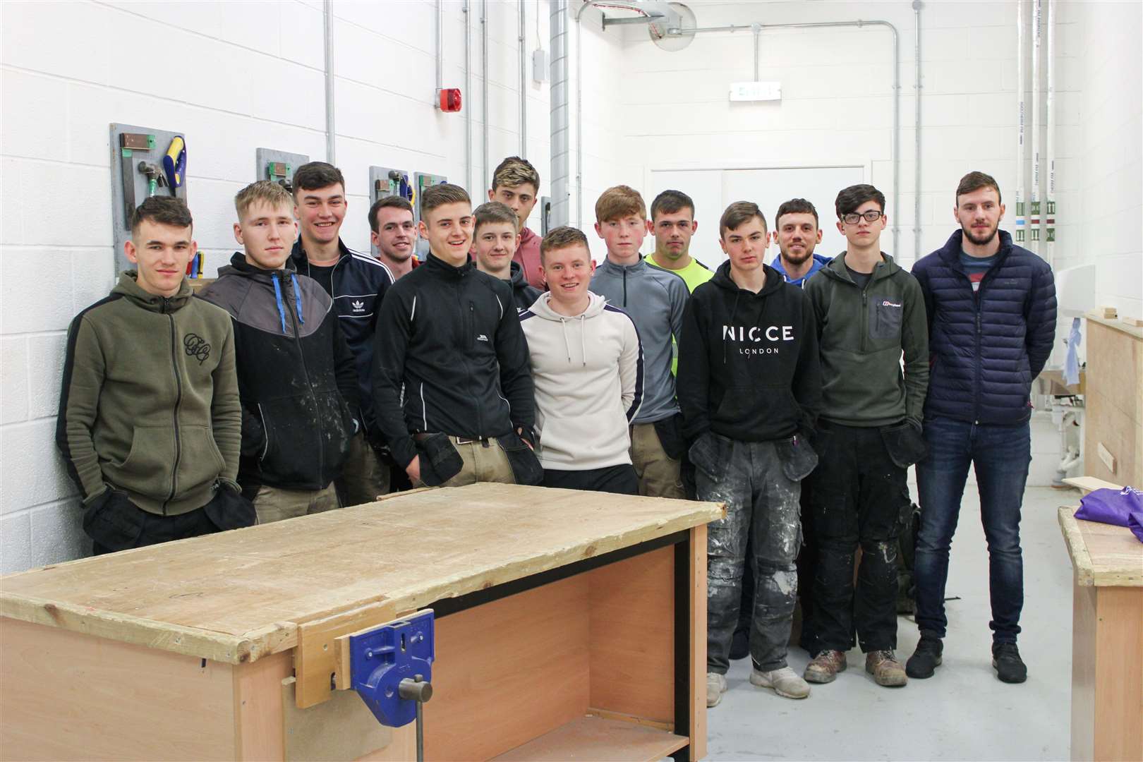 Modern apprentices with IBI Joiners, Inverness. The company has 14 construction modern apprentices with Inverness College UHI, including joiners, painters and decorators and a built environment apprentice.