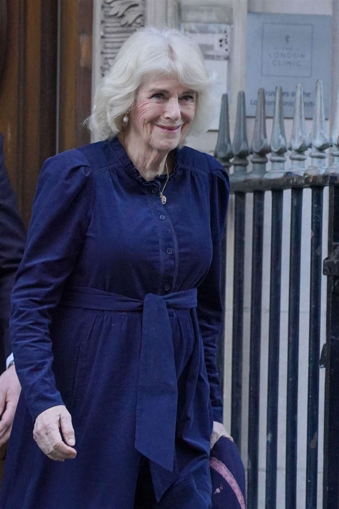 Queen Camilla departs the London Clinic in central London on Friday (Jonathan Brady/PA)