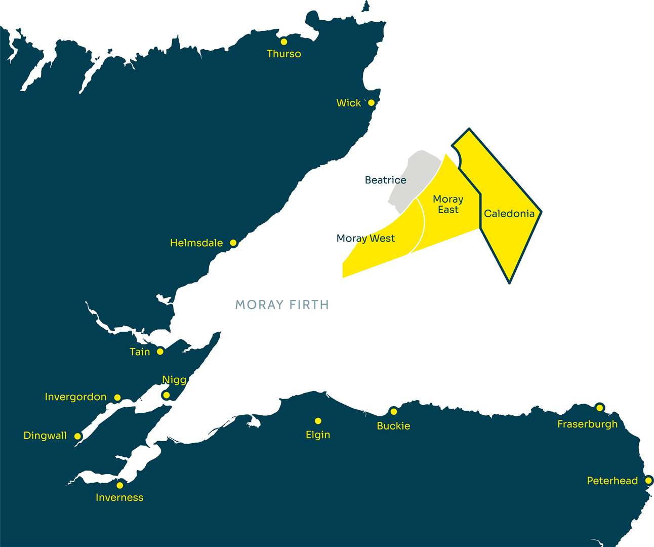 A map showing the planned development site for the Caledonia wind farm. Image: Ocean Winds