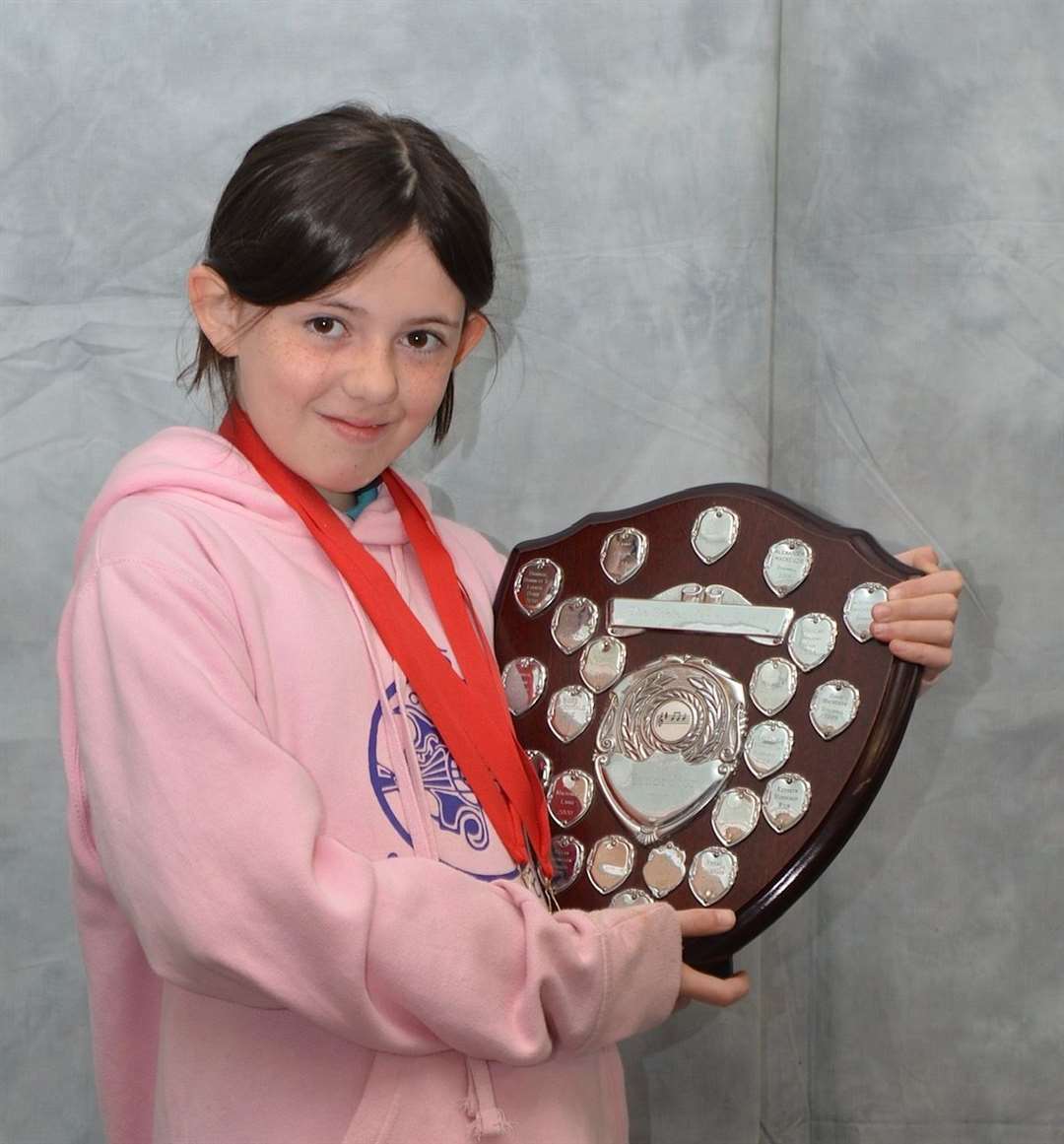 Emily Farquhar of Strathy, primary accordion winner. Picture: Jim A Johnston
