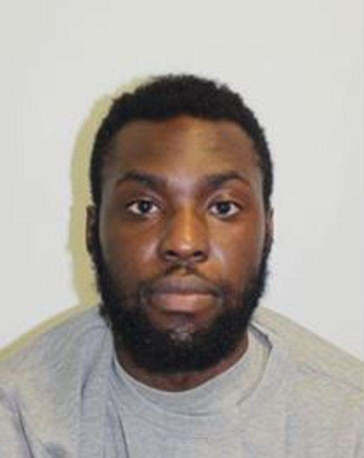Dennis Akpomedaye, 30, who has been jailed for life, at Kingston Crown Court, with a minimum term of 29 years for the murder of ex- girlfriend Anna Jedrkowiak (Metropolitan Police/PA)