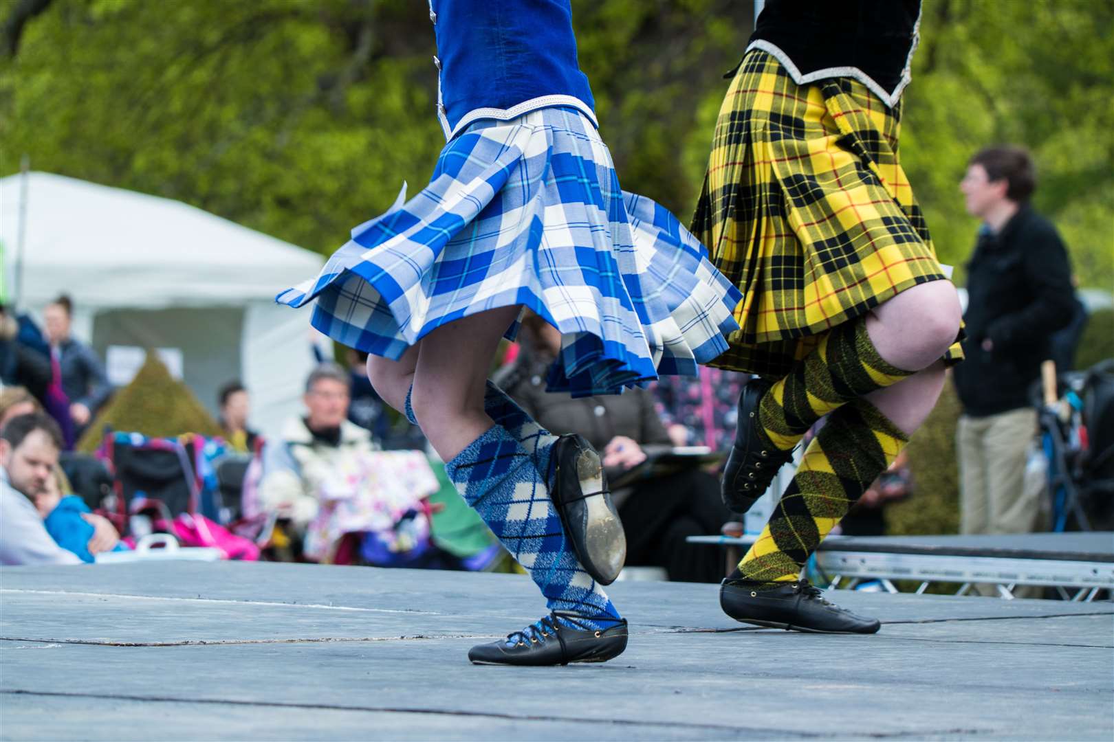 Highland dancing is enjoyed by specators at the Dornoch Games.