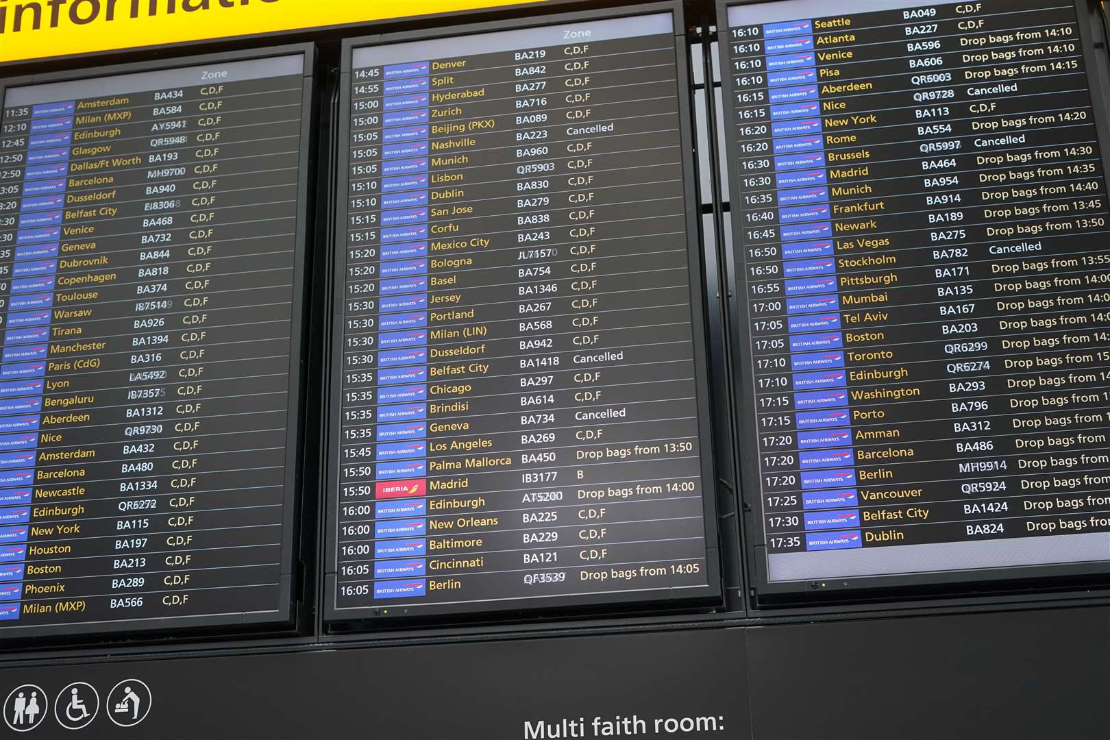 The air traffic control issues caused widespread disruption last month (Lucy North/PA)