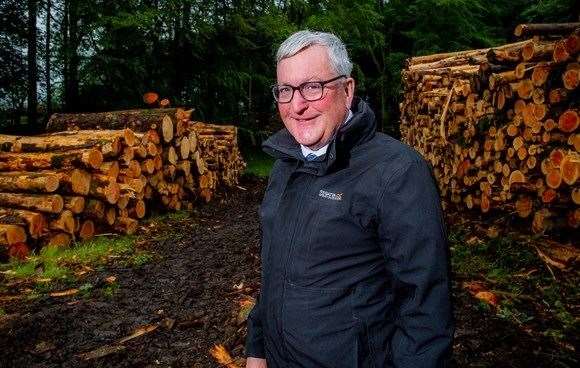 Minister and Strathspey MSP Fergus Ewing has announced nearly £1m today to improve roads used by timber industry in region and and role of project officer.
