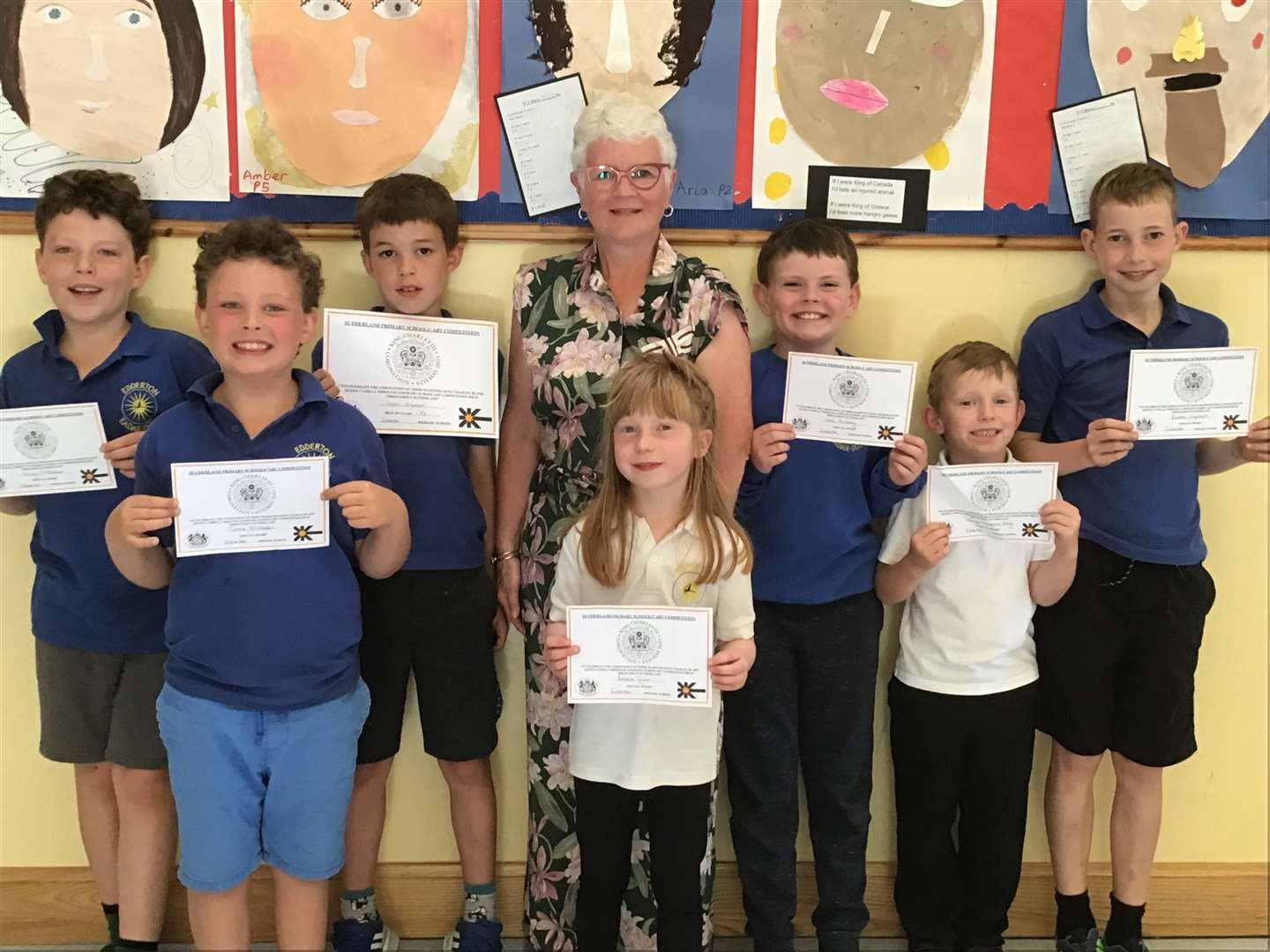 Edderton Primary School pupils received their certificates from Deputy Lieutenant Christine Mackay. The p1-3 class was won by Rebecca Taylor and the p4-7 class by Finlay McMeeken. Head teacher's certificates were also presented.