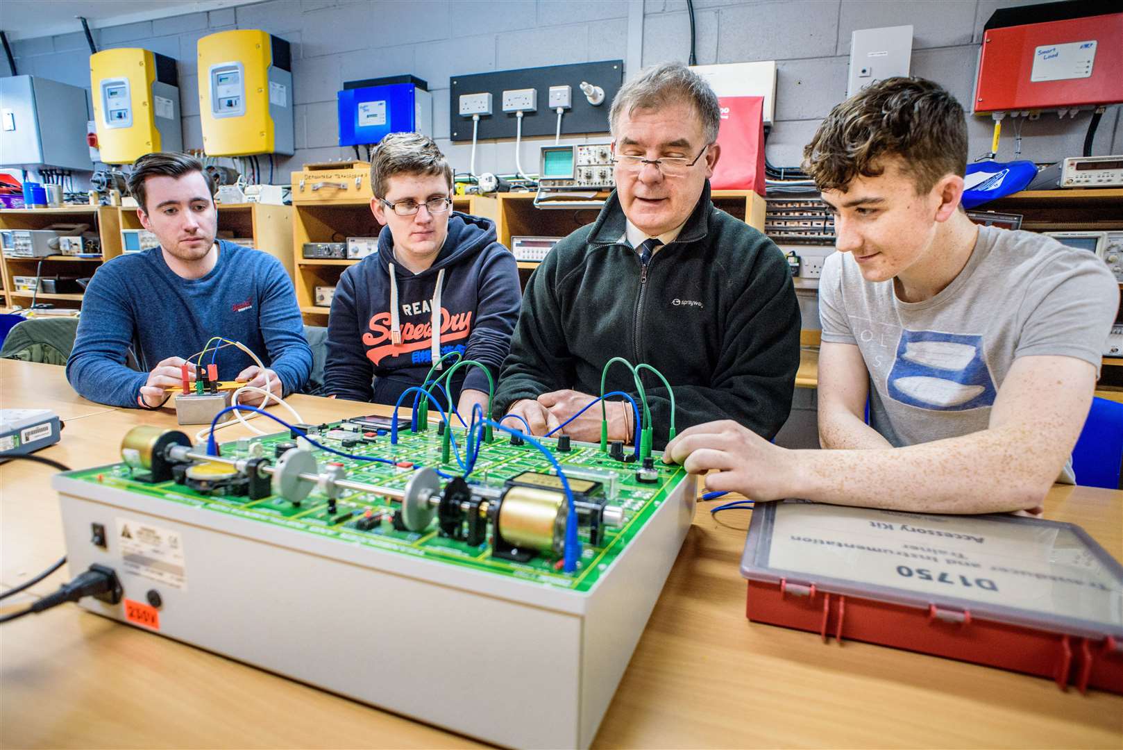 HNC engineering systems students at Lews Castle College UHI in Stornoway.