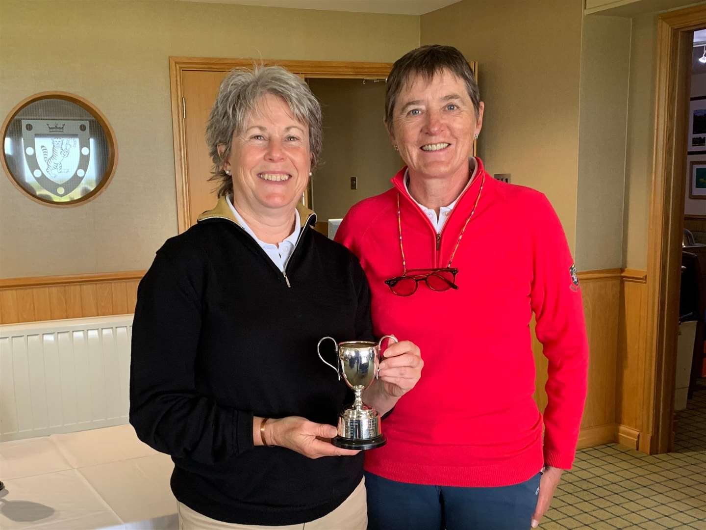Fran Robertson was presented with the handicap trophy by Royal Dornoch Ladies captain Alison Bartlett
