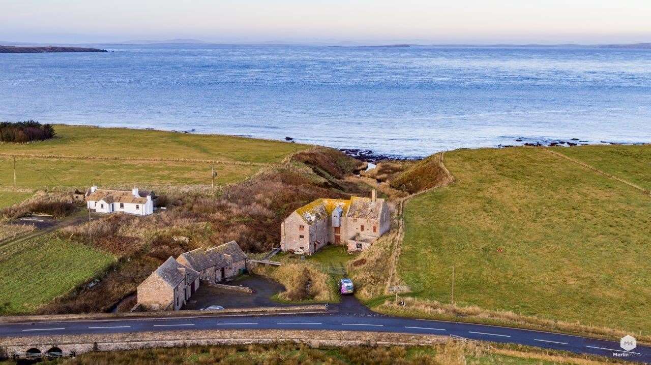 The John O'Groats mill site, looking across the Pentland Firth from the north coast. Picture: MerlinWorks
