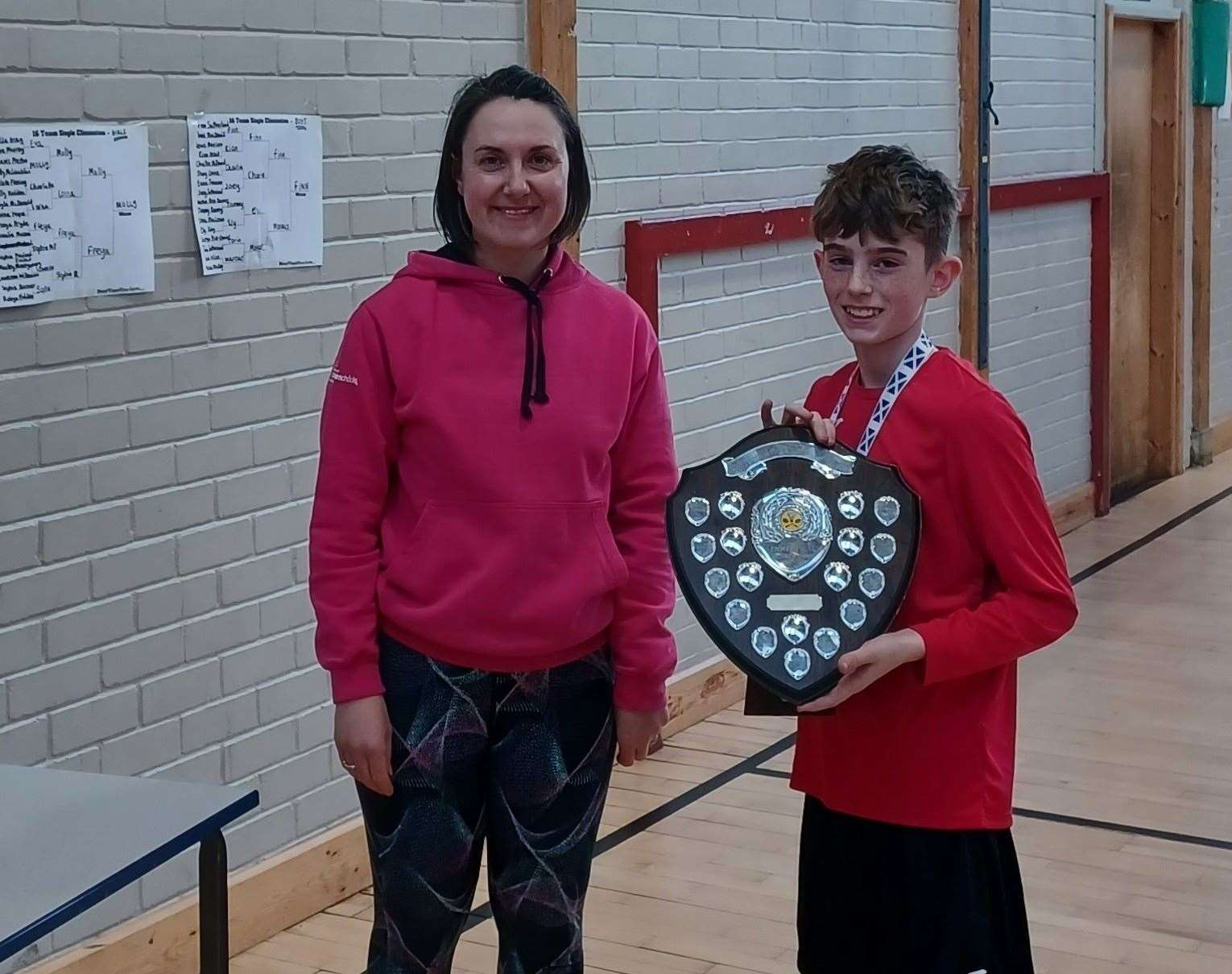 Boys overall winner, Finn Sutherland from Lairg Primary School.