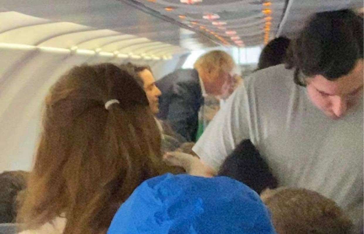 Boris Johnson was seen aboard the Luton to Inverness flight this morning. Photo: Tim Healey