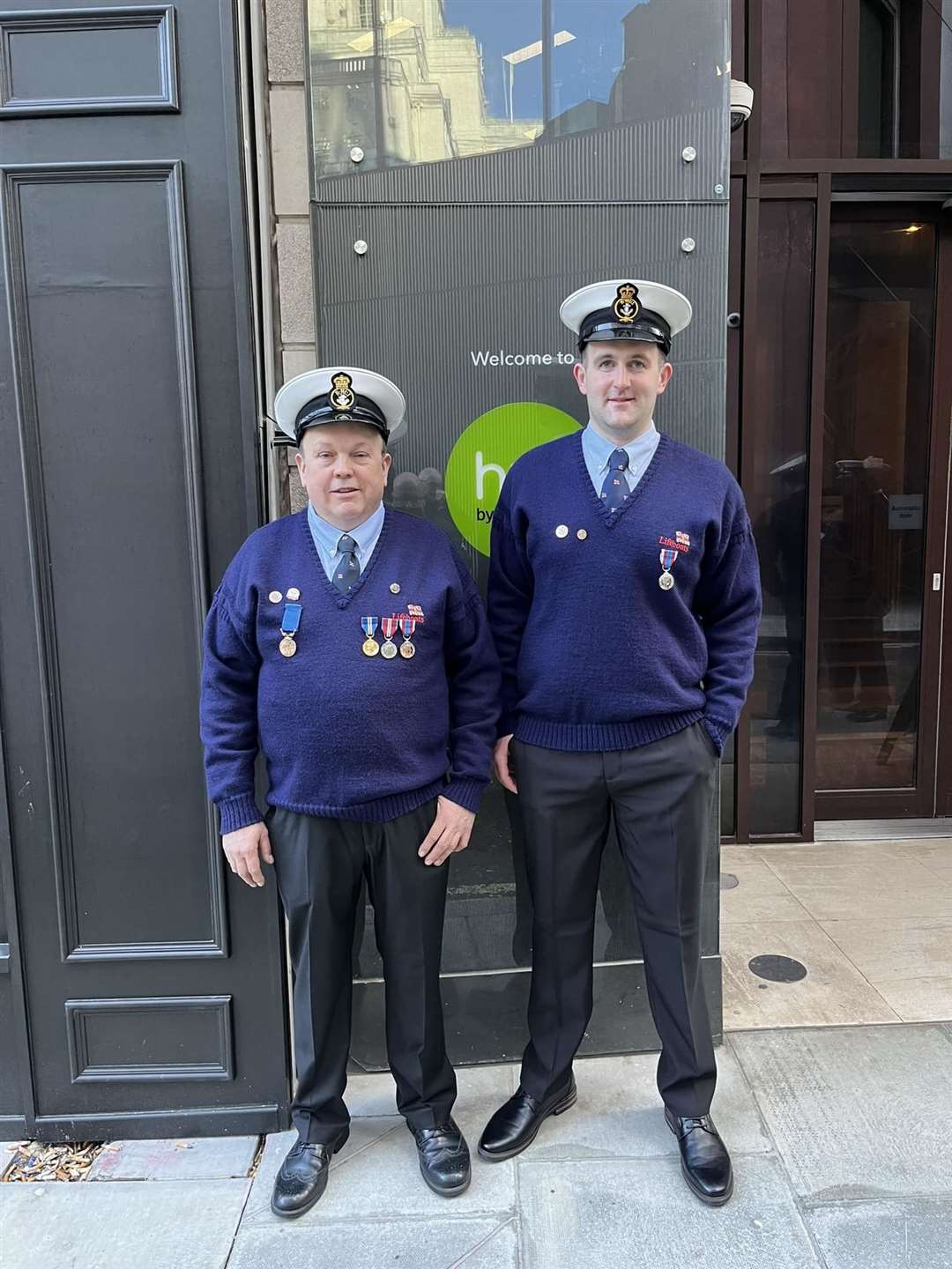 Lochinver RNLI representatives in London for the 200th anniversary are coxwain David MacAskill and deputy coxwain Joe MacKay. Picture: Lochinver Lifeboat RNLI.