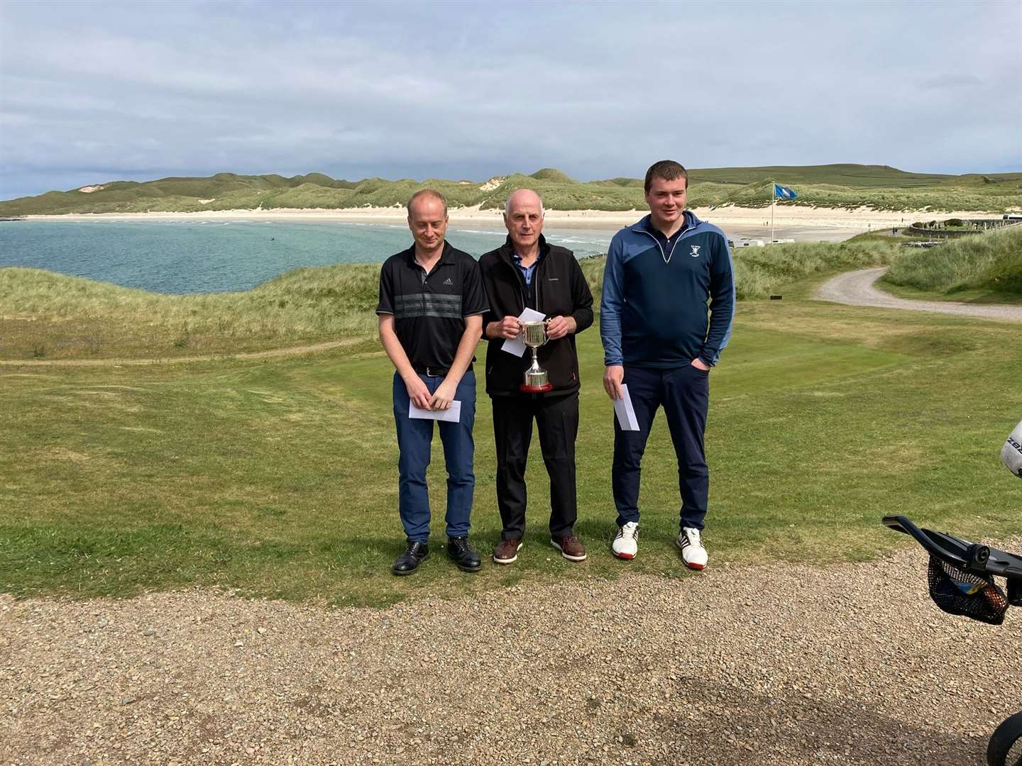 Colin, Donald and Richard Mackay at Durness Golf Club.