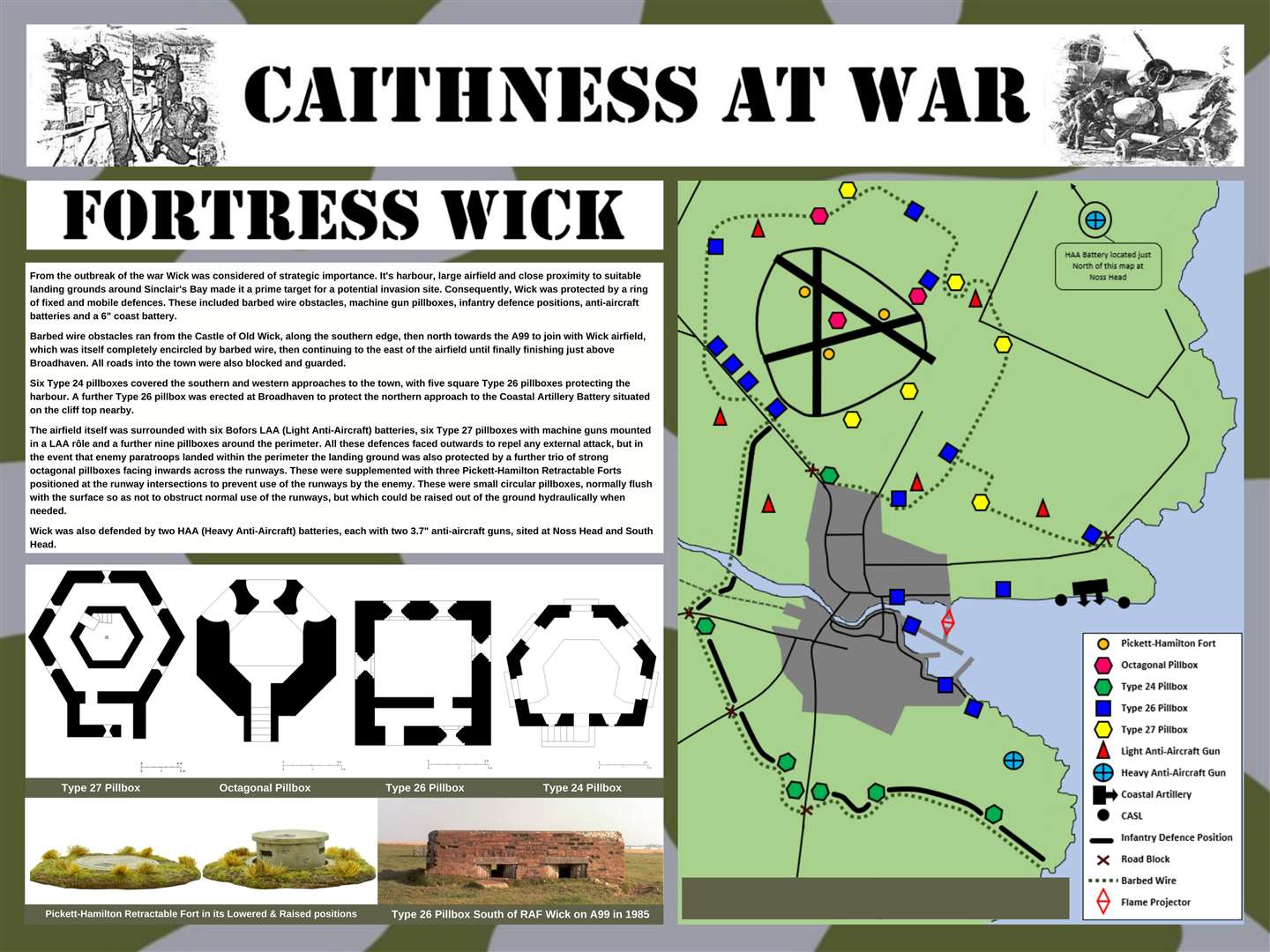 Caithness At War – Fortress Wick poster. Picture: Wick Development Trust