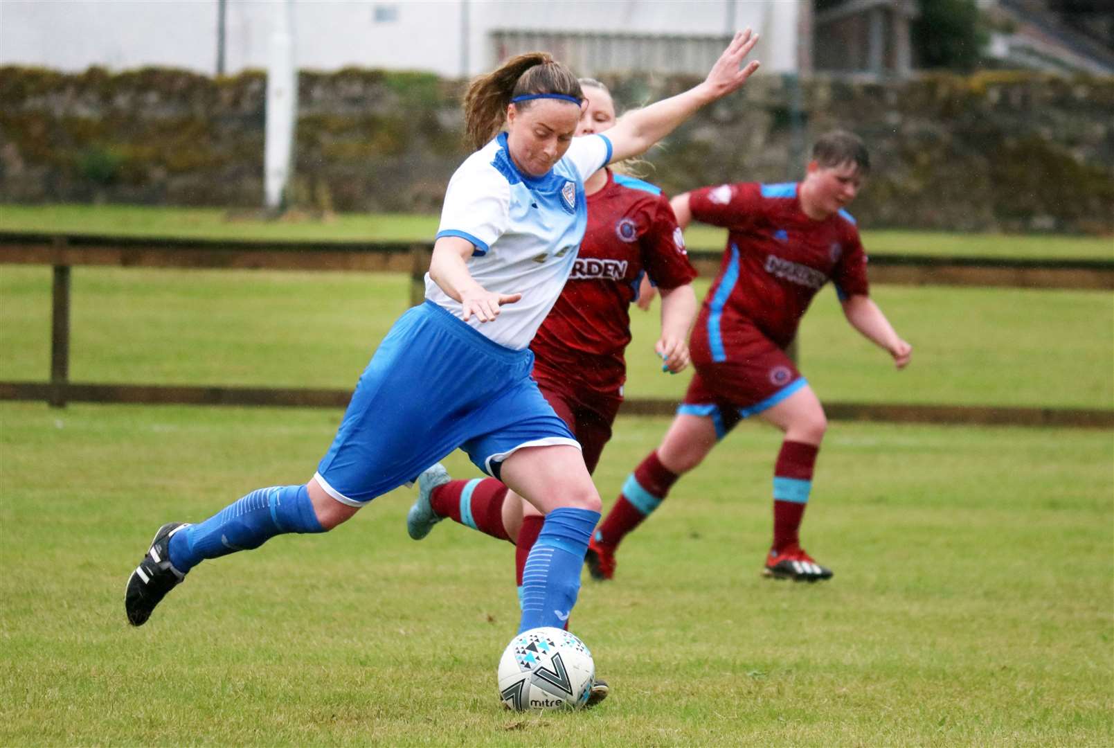 Tracey-Anne Montgomery scored a hat trick. Picture: James Mackenzie..