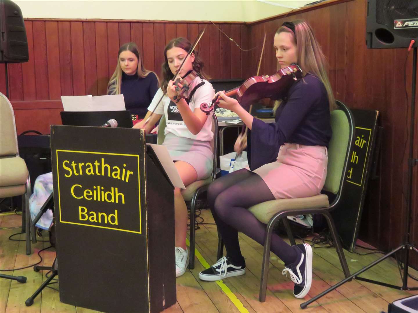 Younger members of the Strathair Ceilidh Band who performed at last year’s hugely successful, Rotary-organised White Heather concert.