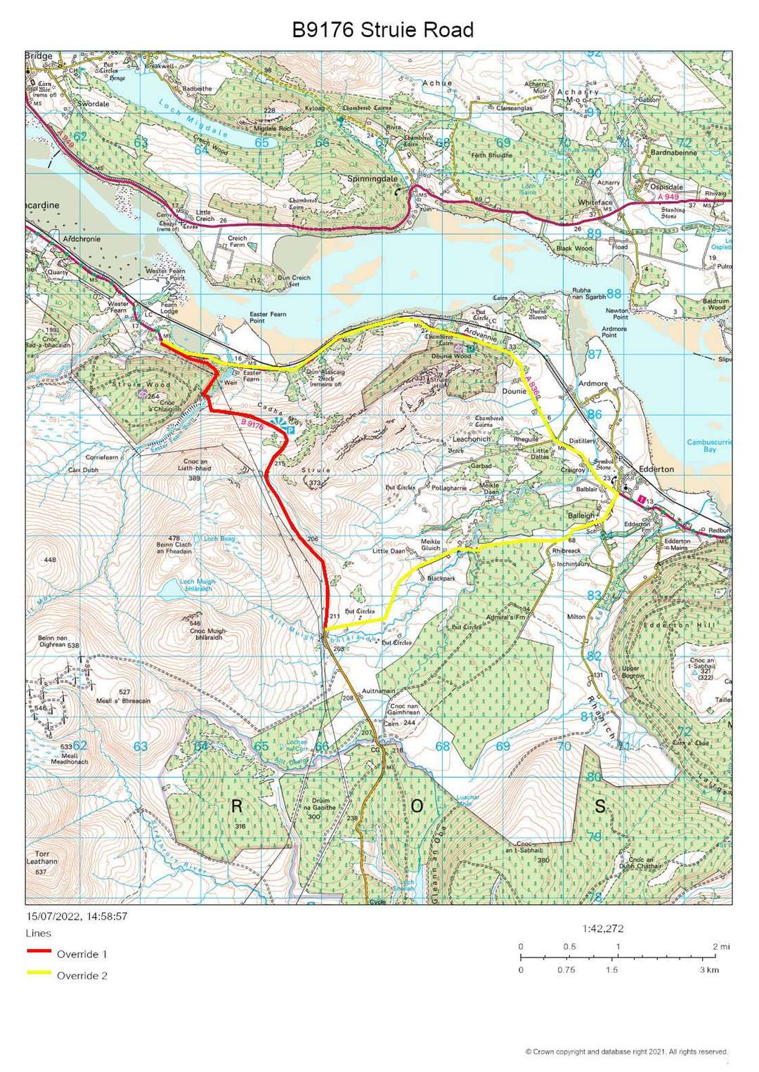 The Struie Road will be closed during the works.