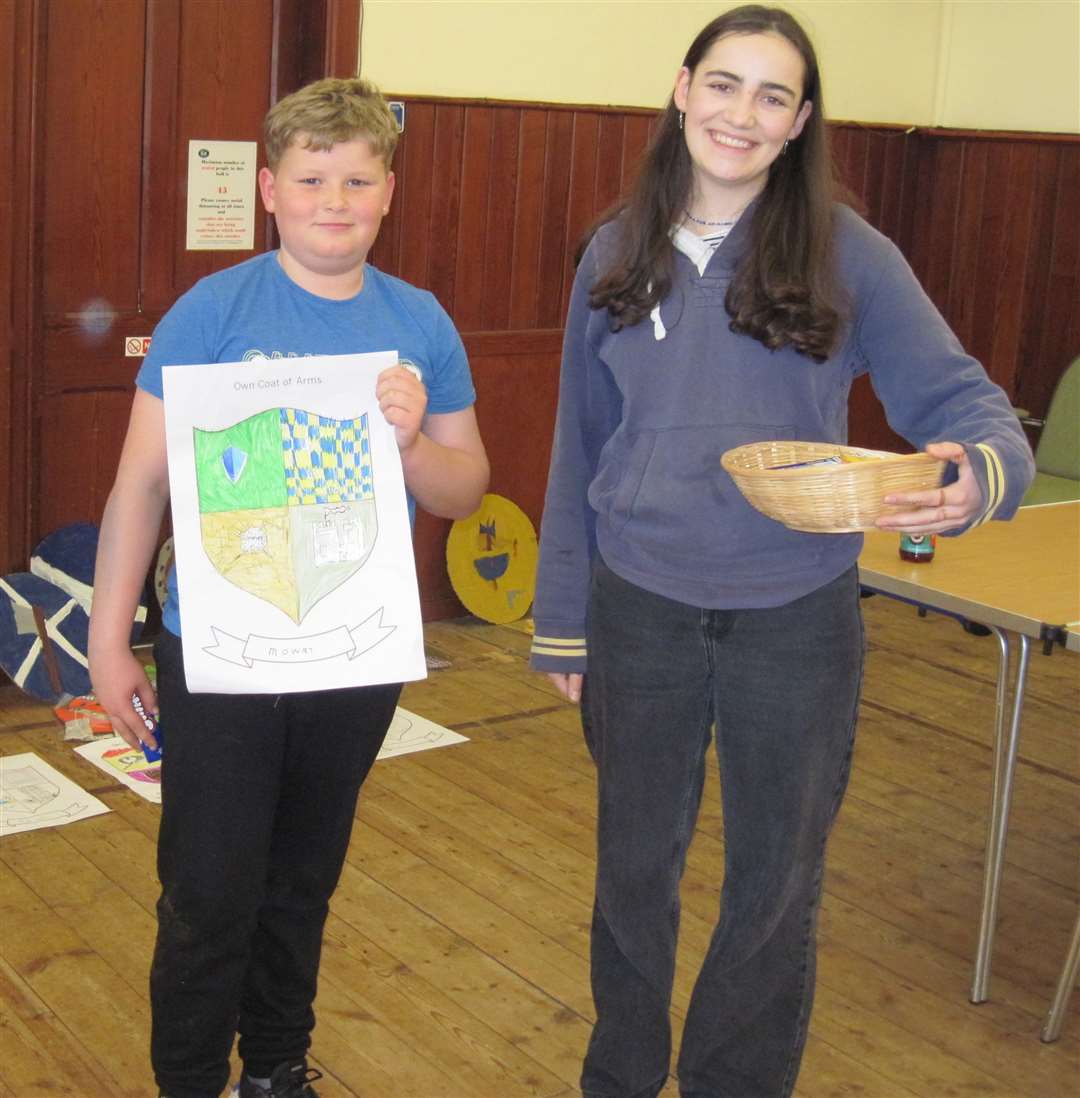 Ollie Mowat won a prize for the best Coat of Arms.