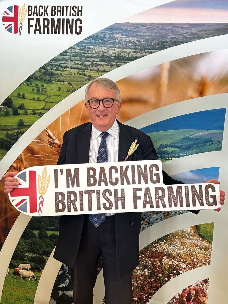 Jamie Stone, the Liberal Democrat MP for Caithness, Sutherland and Easter Ross, showing his support for Back British Farming Day.