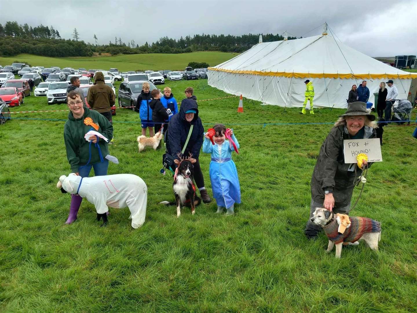Winners of the dog show at Lairg Crofters Show.