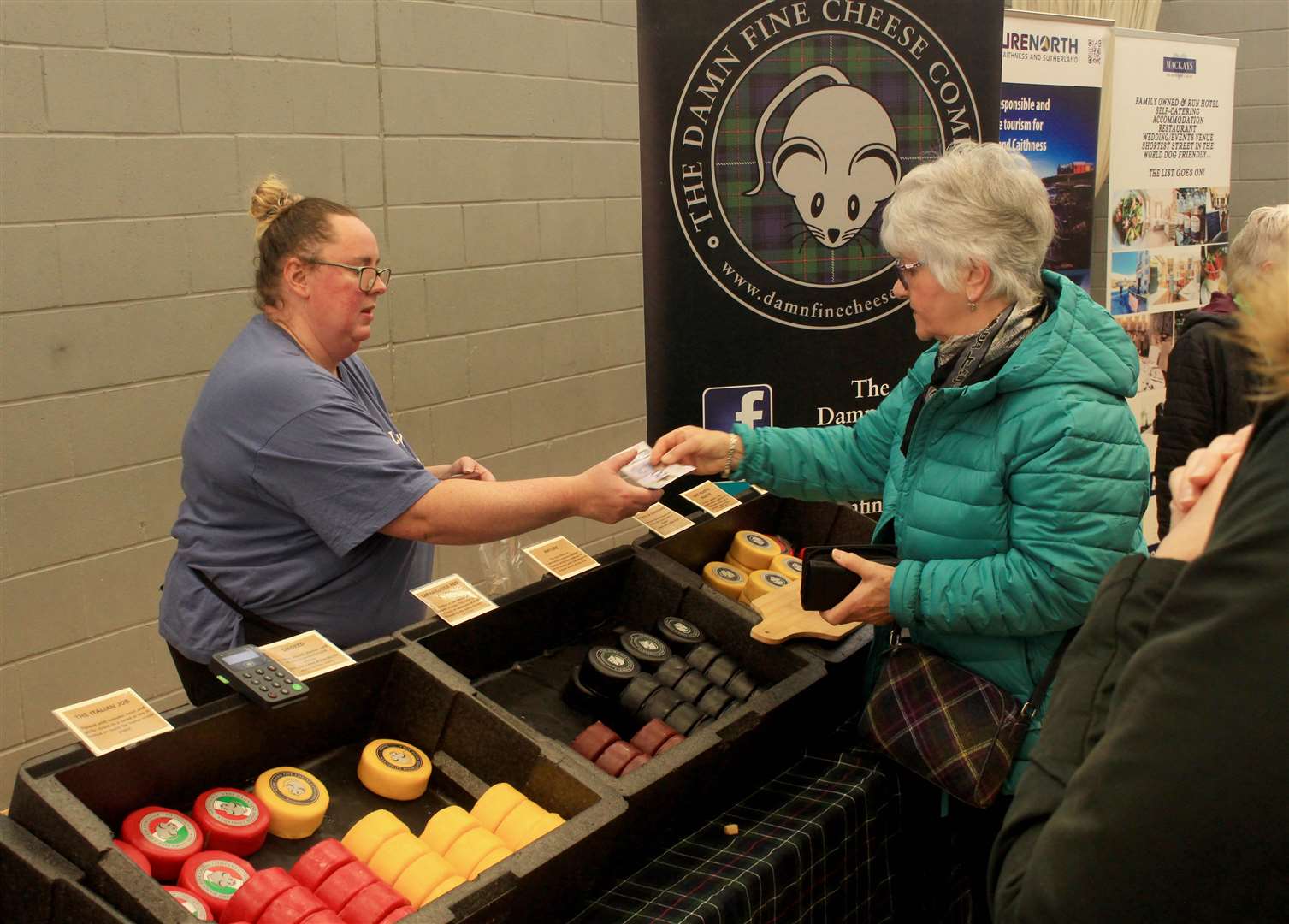 The Damn Fine Cheese Company, one of many food and drink exhibitors doing brisk business. Picture: Alan Hendry